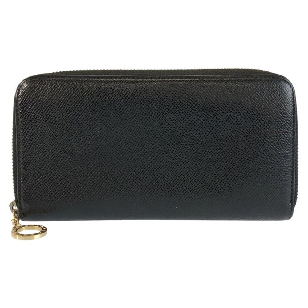 Bvlgari Black Leather Long Wallet